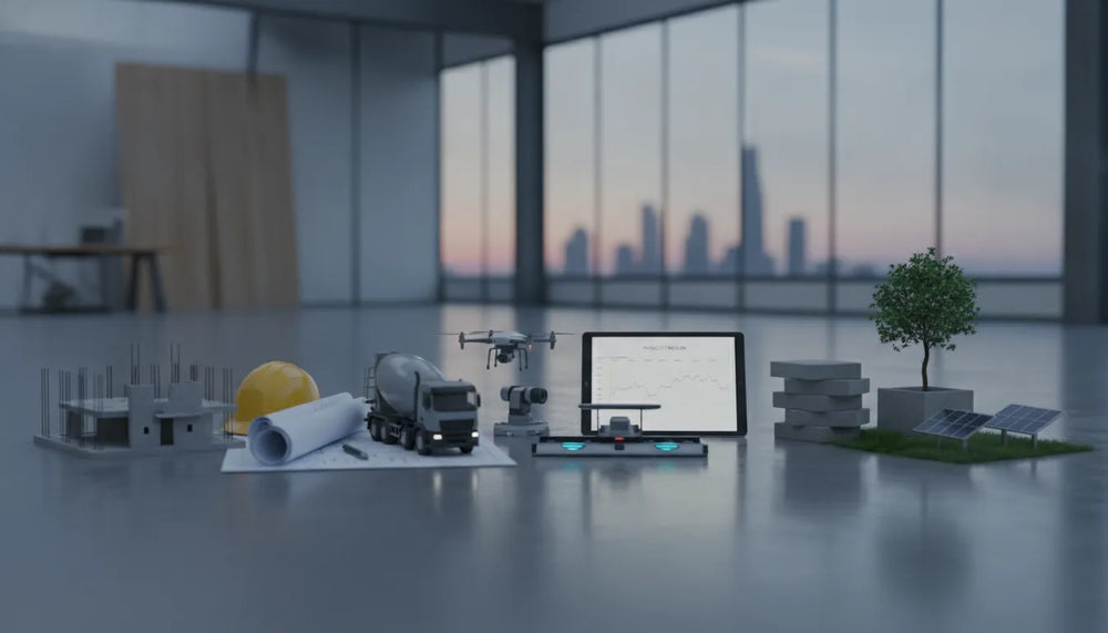 
                  Turnkey concrete installation planning with construction models, equipment, plans, and digital project tools.
                